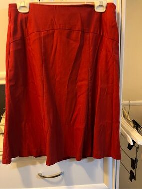 Classic Red A-Line Skirt by